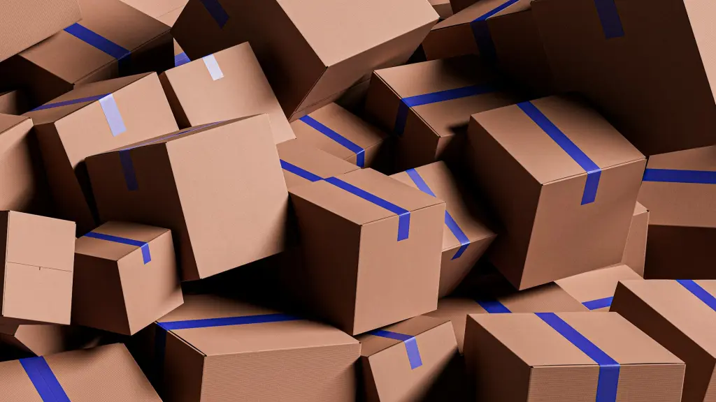 Cartons de déménagement fermés au ruban adhésif